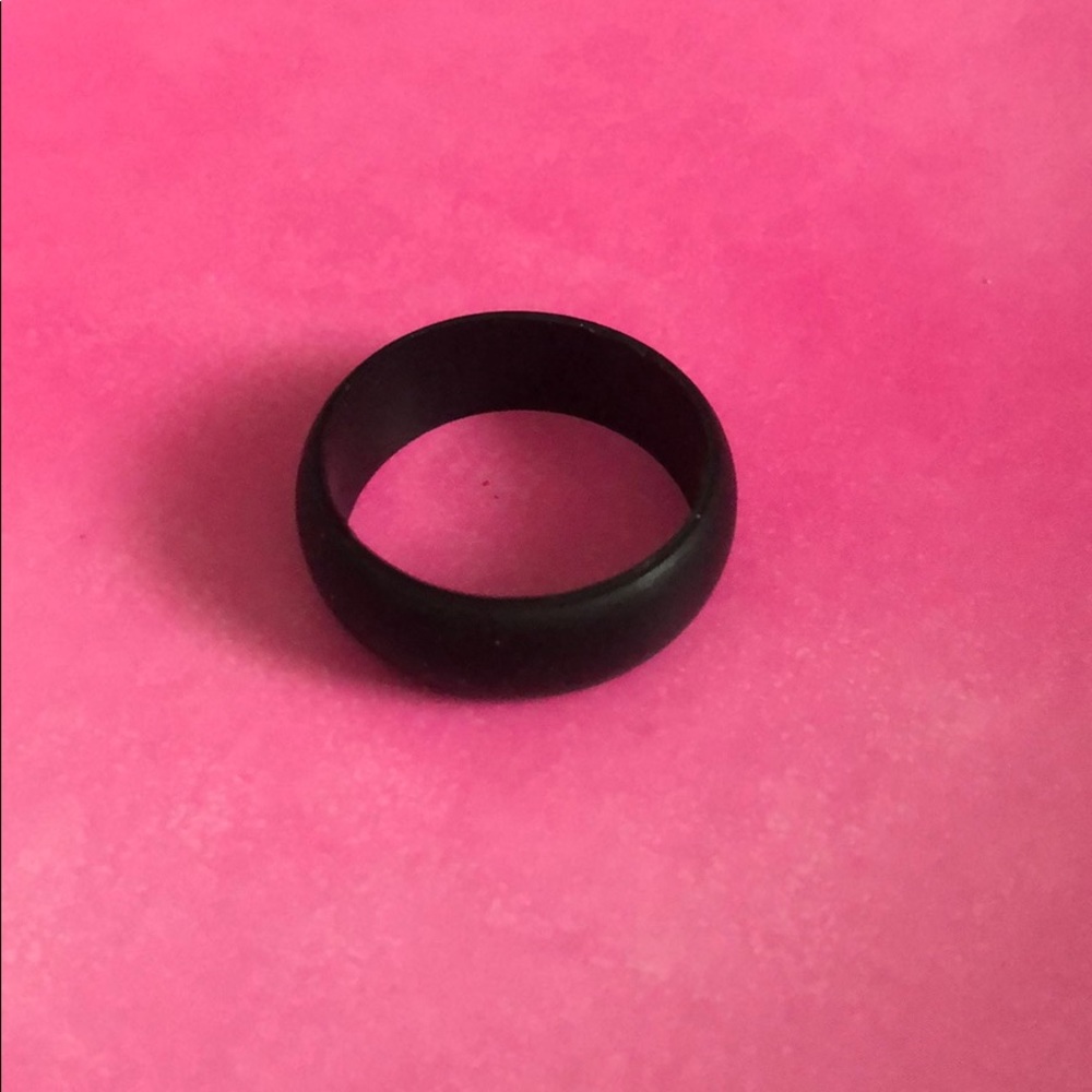 Black Silicone Ring size 14